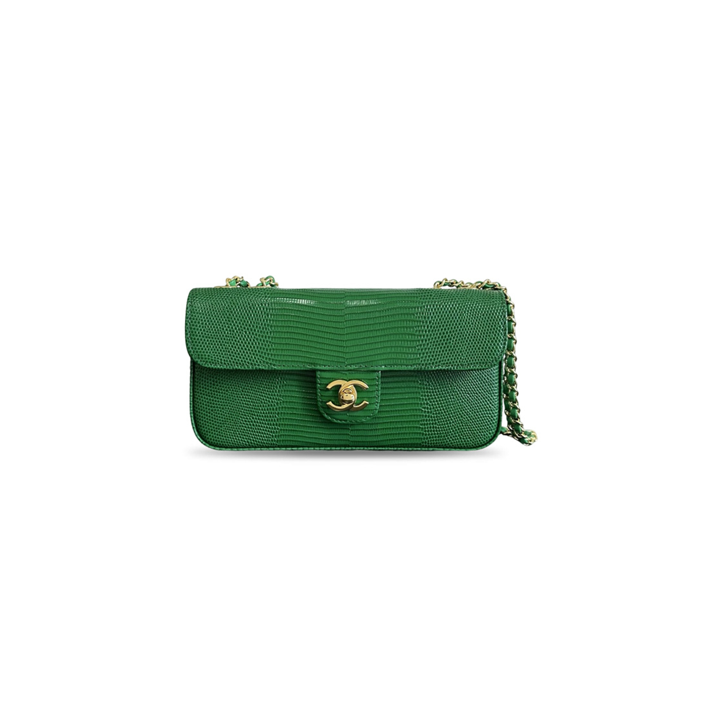 CHANEL MASTER CLASSIC SINGLE FLAP BAG LIZARD SMALL (21.5*12*4cm)